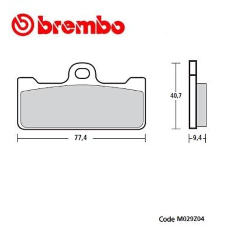 Plaquettes de frein avant pour étriers BREMBO XA93310 et X973760 - Z04