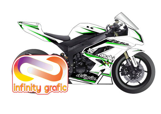 KAWASAKI ZX6R 2009-15 - KIT DECO INFINITY GRAFIC V.1 | ACCESSBK