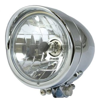Phare rond 11.4cm H4 chromé