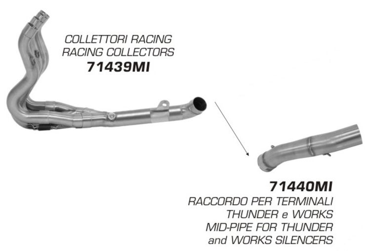 Raccord ARROW GSXR600/750 2011-16 pour collecteur ARROW