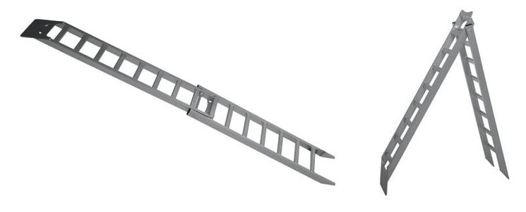 Rampe dépliable en aluminium L 120-205cm l 25cm Max 200kg