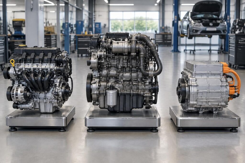 découvrez le poids moyen des moteurs essence, diesel et électriques, les facteurs qui l’influencent et leurs différences.