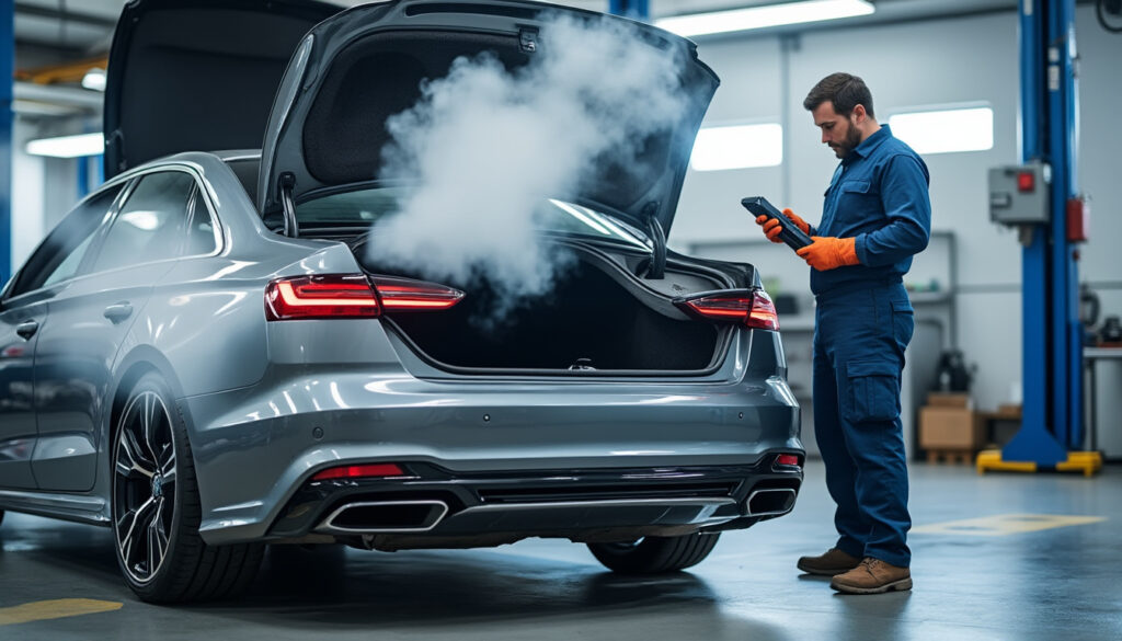 découvrez pourquoi votre voiture fume blanc et sent mauvais : causes possibles, risques à connaître et solutions pour réagir rapidement.